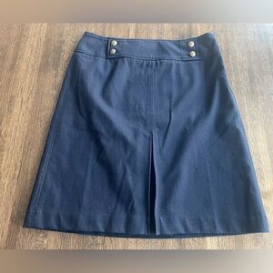 Talbots Navy Skirt with Gold Buttons - Size 8